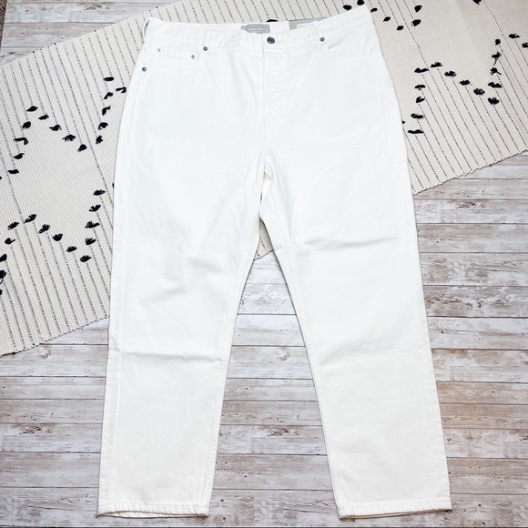 Everlane The 90’s Cheeky Jean White Bone High Rise 33 Ankle Crop Petite - Picture 2 of 8
